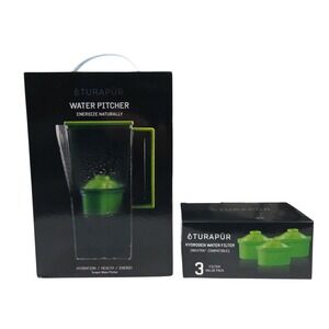 New Turapur Water Pitcher Hydrogen Filter Set Green Maxtra Compatible